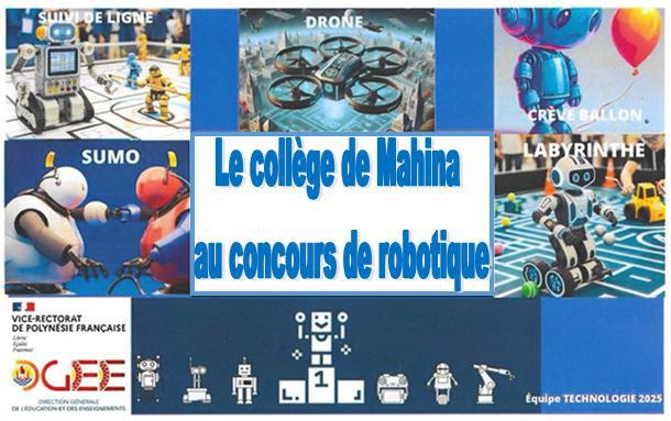 LE COLLEGE DE MAHINA AU CONCOURS DE ROBOTIQUE 2026